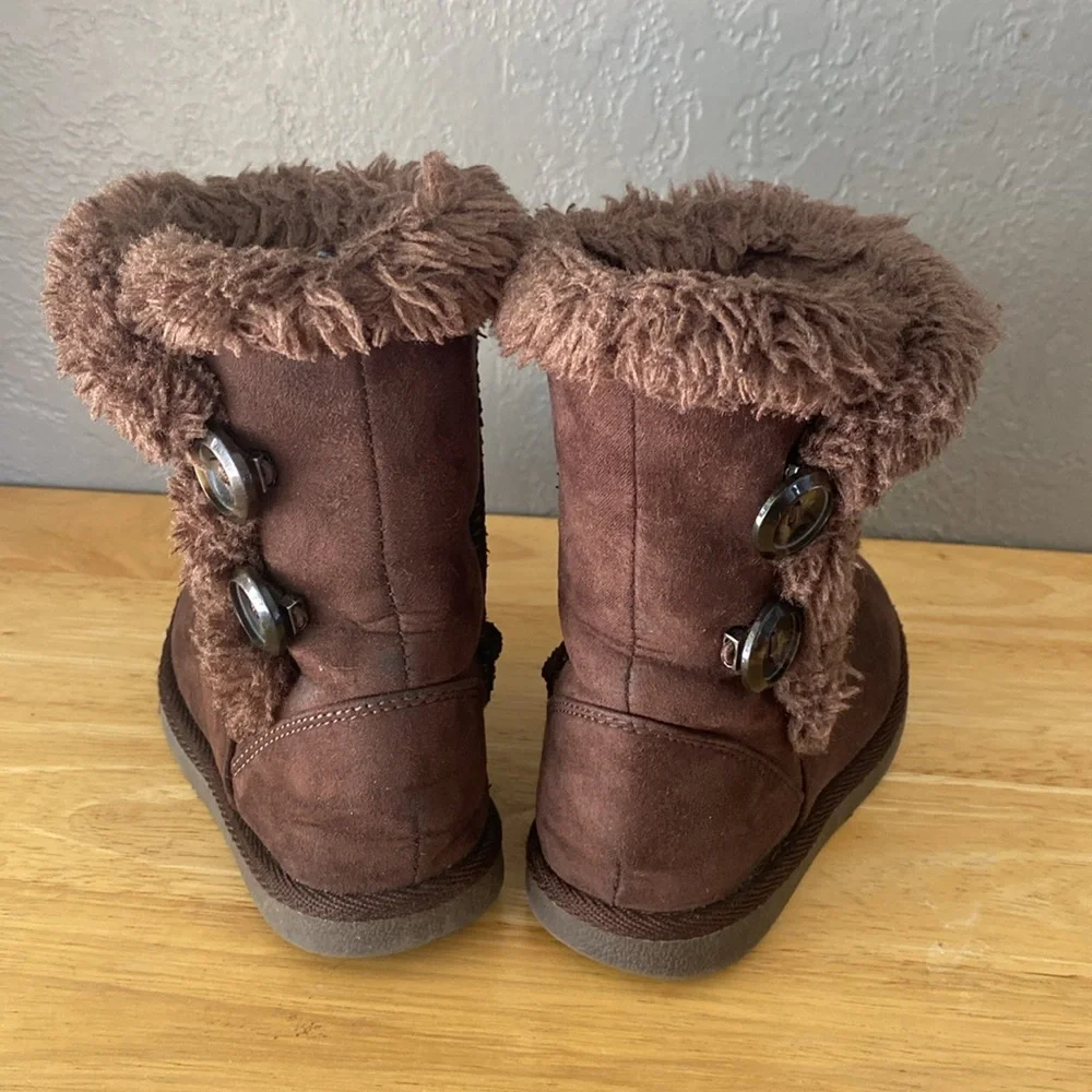 Cherokee Toddler Girls Faux Fur Winter/rain Boots C8